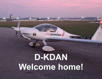 Der Heimflug unseres neuen Motorseglers